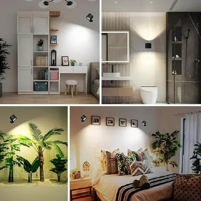 NordGlow – Magnetisk LED Vägglampa med Dubbla Ljuskällor | Flexibel Belysning för Hemmets Alla Hörn