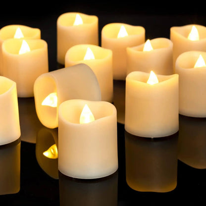 EDITH - Elektriska Flamlösa, Kreativa LED-ljus med Varmvit Skugga