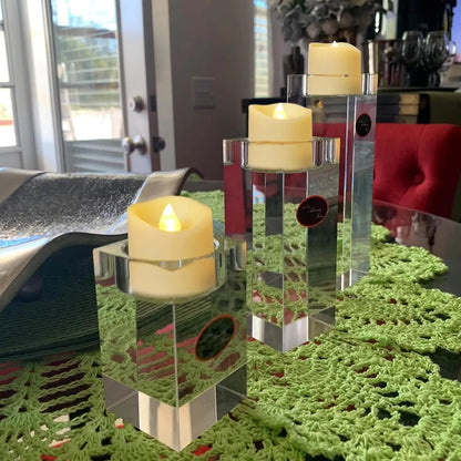 EDITH - Elektriska Flamlösa, Kreativa LED-ljus med Varmvit Skugga