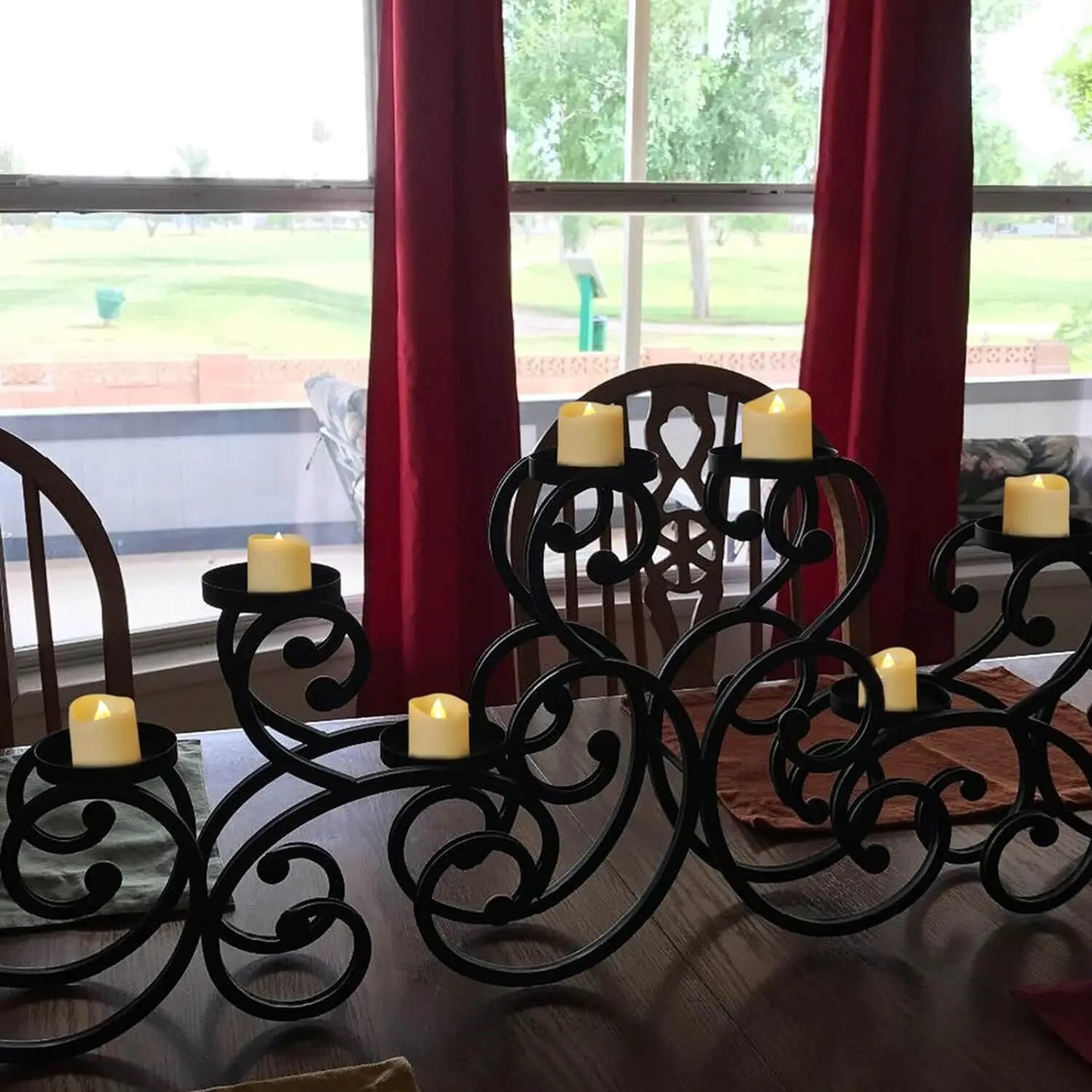 EDITH - Elektriska Flamlösa, Kreativa LED-ljus med Varmvit Skugga